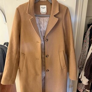Abercrombie Tan Wool Coat